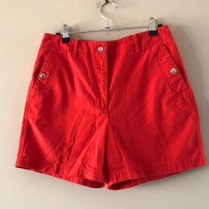 Lauren Ralph  Lauren Red/Orange Cotton Shorts Size 6